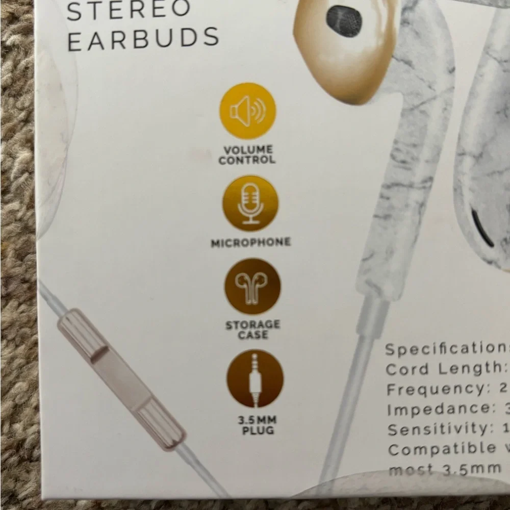 2x HP (Plug'd) Pods Stereo Earbuds - Gold and White White